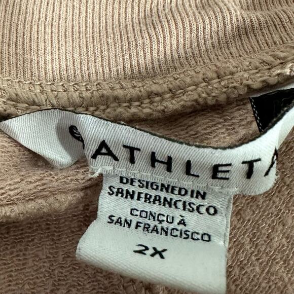 ATHLETA Balance Mocha Latte Pink Sweatpants Jogger Size 2X - Picture 7 of 8